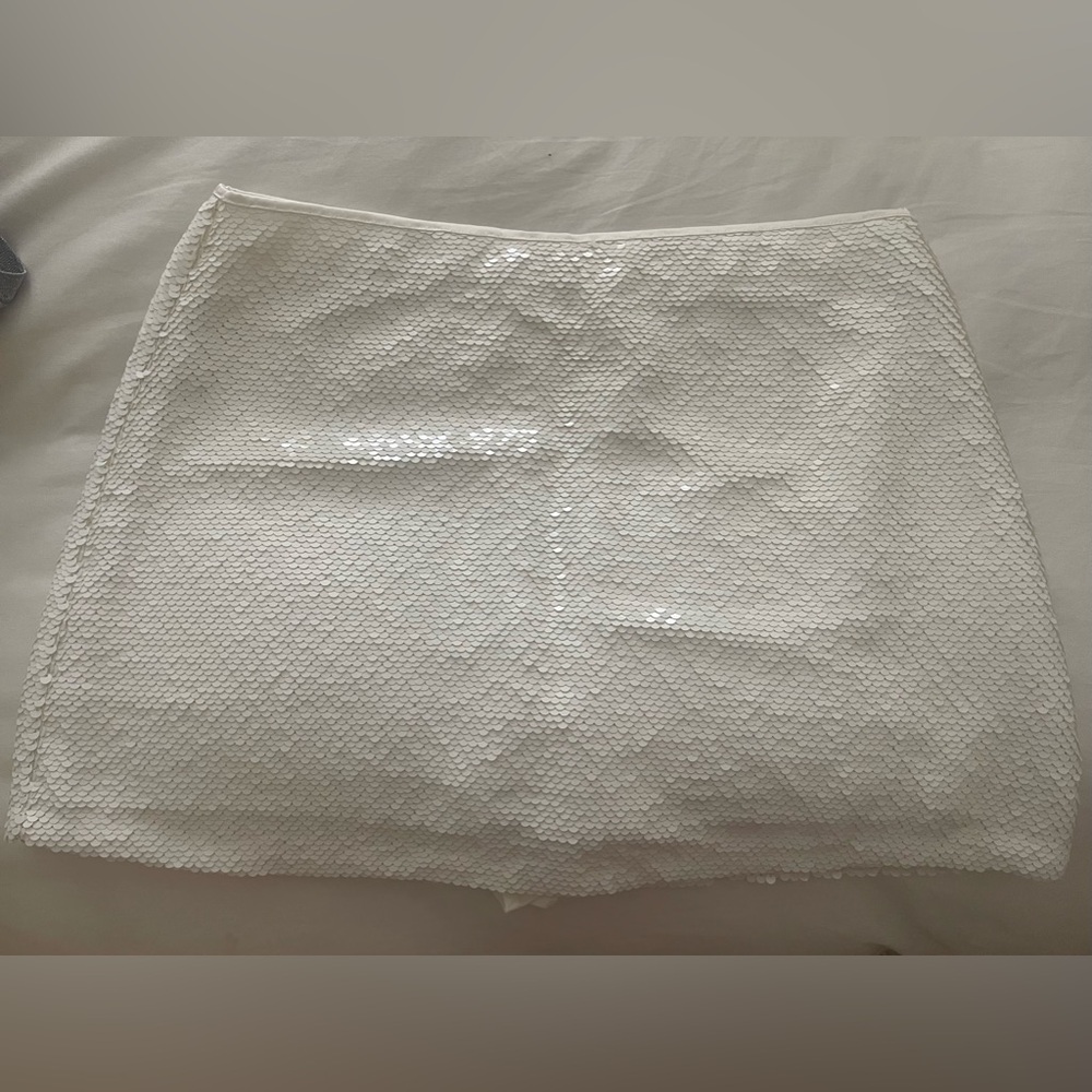 Abercrombie White Sparkle Mini Skirt